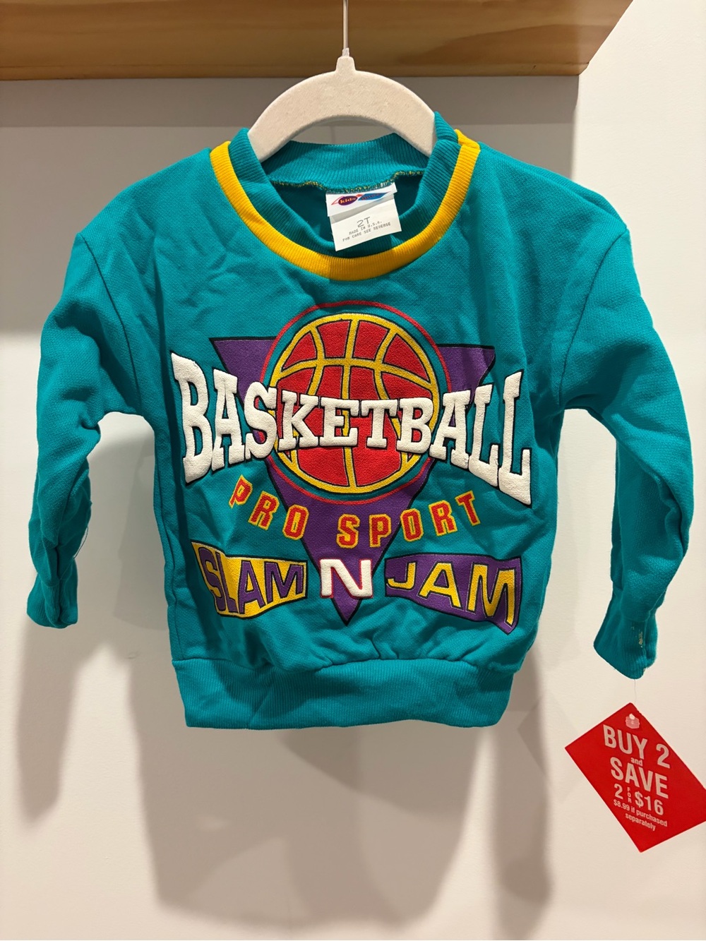Vintage Kids & More 'Basketball Pro Sport' Pullover Sweatshirt 2T